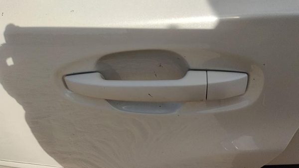 10-14 Legacy Outback Driver Left Rear Outside Door Handle Back 7J Satin White — photo 1