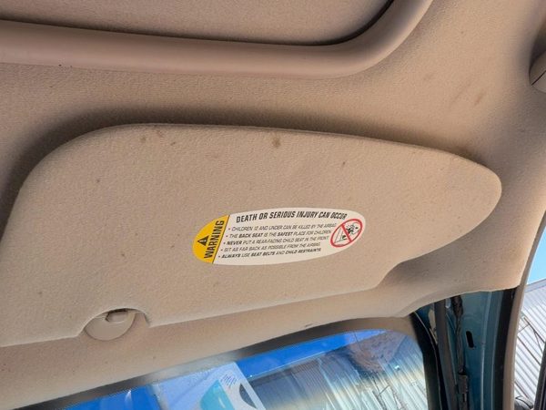 01 Chrysler Pt Cruiser Passenger Right Sun Visor Oem Sunroof Illumination Beige — photo 2