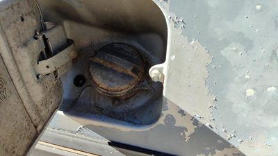 1987-1991 Ford F150 Fuel Filler Neck Assembly With Gas Cap Oem