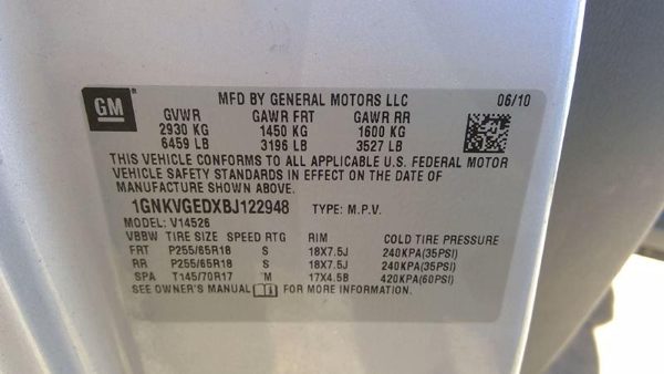 2011 Chevy Traverse Engine Assembly/motor 3.6L Rotating Long Block — photo 5