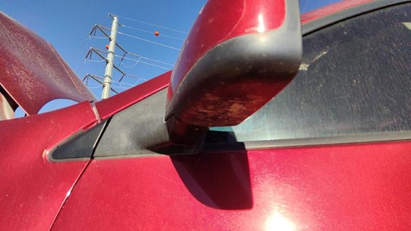 08-15 Rogue Driver Left Power Side Mirror Door Mounted A33 Venom Red Pearl — photo 3