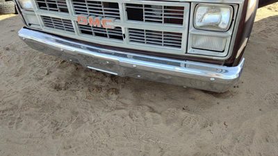 1983-1991 Gmc Sierra C3500 Front Bumper Assembly With Brackets Oem Chrome Bent