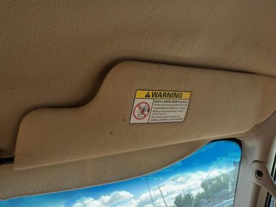 1997-1999 Ford F150 Passenger Right Sun Visor Oem Tan Ex
