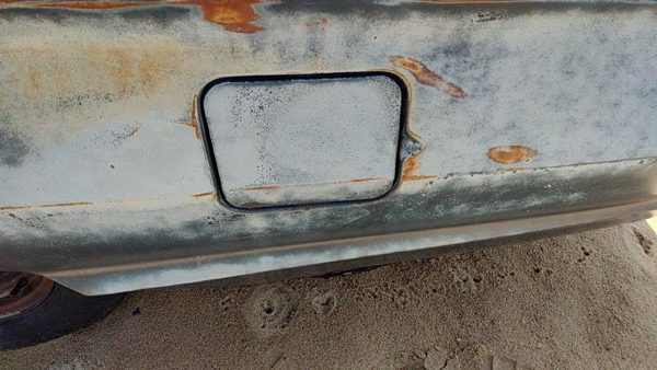 64-66 Ford Thunderbird Coupe Fuel Tank Door With Hinge Gas Lid Oem Filler — photo 2