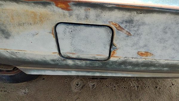 64-66 Ford Thunderbird Coupe Fuel Tank Door With Hinge Gas Lid Oem Filler — photo 3
