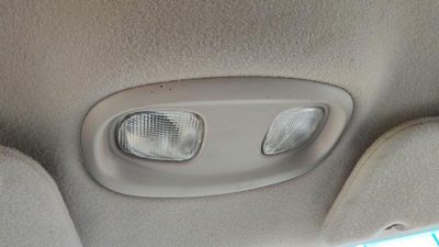 02-04 Jeep Liberty Center Overhead Console Dome Light Map Lamp Cubby Gray M5dv