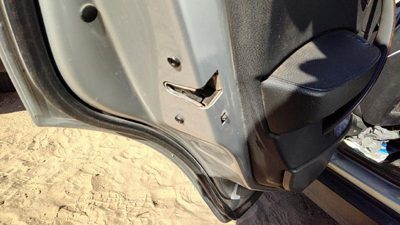 2004-2009 Bmw X3 Driver Left Rear Door Latch With Rods/Cables Oem Back