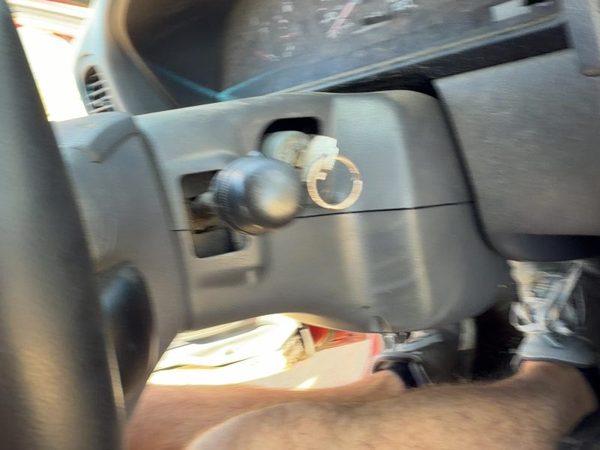 1993-1995 Nissan Pathfinder Steering Column Assembly OEM Gray Floor Shift — photo 2
