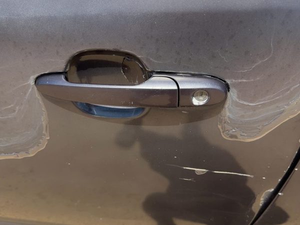 05-10 Cobalt Driver Left Front Outside Door Handle Oem Body Colored Amethyst 84U — photo 1