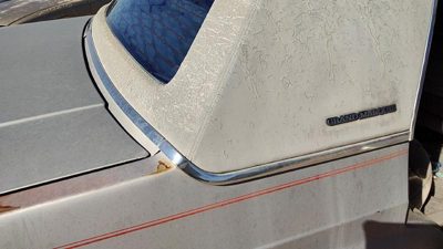 83-87 Grand Marquis Passenger Right Rear Chrome Trim Moulding Below Back Glass