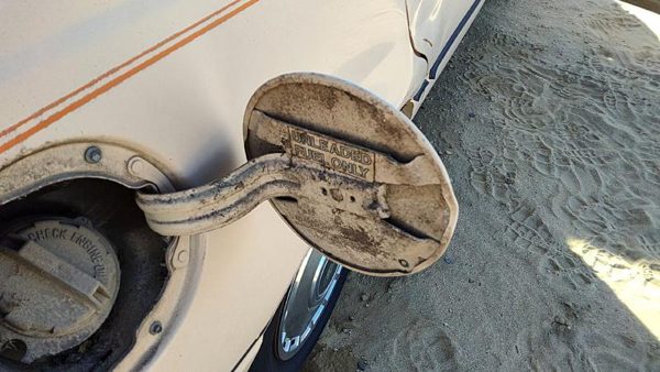 1984 Ford Tempo Fuel Tank Door With Hinge Gas Lid OEM Filler Tan — photo 6