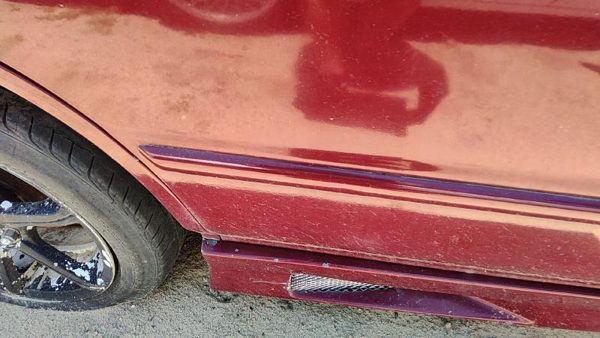 94-96 Honda Accord Passenger Right Rear Moulding From Door Back Trim Strip Red — photo 2