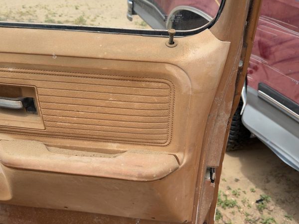 1980 Chevy Silverado C20 Passenger Right Front Door Trim Panel Tan — photo 2