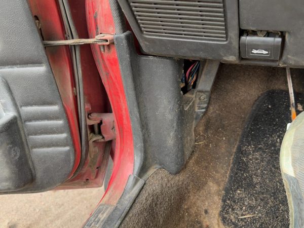 1987-1988 Toyota FX Driver Left Lower Kick Trim Panel OEM Gray — photo 3