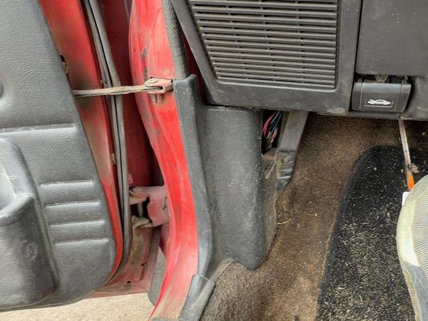 1987-1988 Toyota FX Driver Left Lower Kick Trim Panel OEM Gray — photo 4