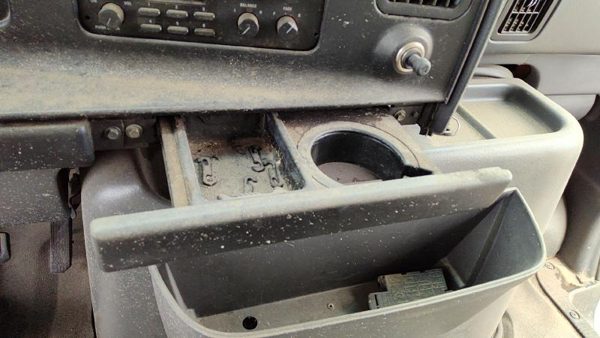 1992-1996 Ford Van E250 Slide Out Dash Mounted Cup Holder Assembly Oem Gray — photo 1