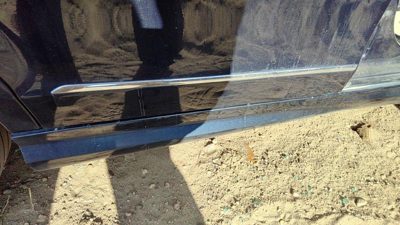 08-14 C300 Passenger Right Rear Moulding From Door Back Trim Lunar Blue 890