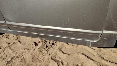 06-08 Civic Passenger Right Front Moulding From Door Trim Sedan Gy Galaxy Gray