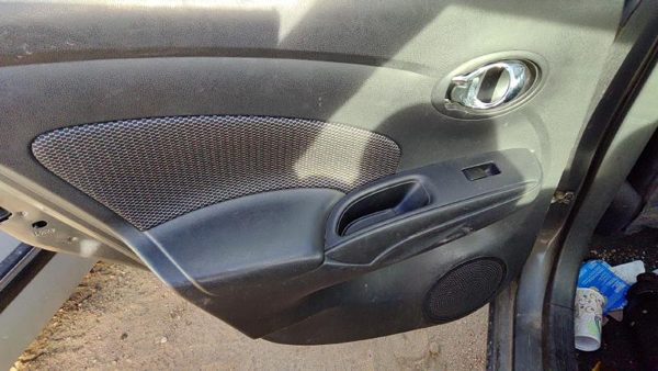 14-19 Versa Driver Left Rear Door Trim Panel With Switches Back Charcoal G — photo 5