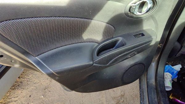 14-19 Versa Driver Left Rear Door Trim Panel With Switches Back Charcoal G — photo 6