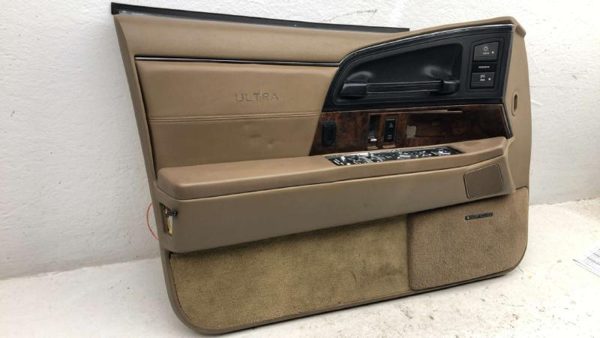 92 Buick Park Ave Ultra Driver Left Front Door Trim Panel With Master Switch Tan — photo 4