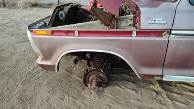 1975-1979 Ford F150 Driver Left Front Fender Oem Maroon D9tz16005a