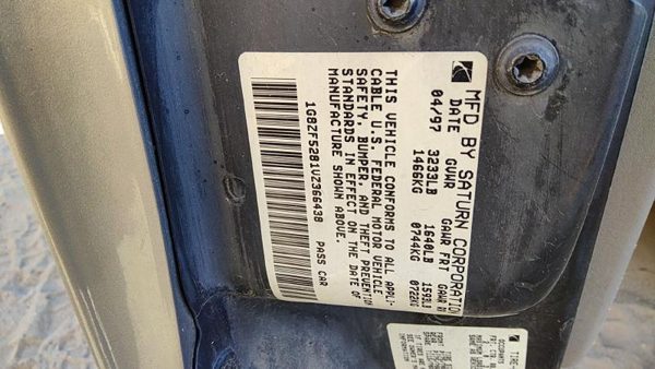 1997 Saturn Sl1 Vehicle Unit Complt. Gray Silver 1.9l Sohc 5 Speed — photo 6