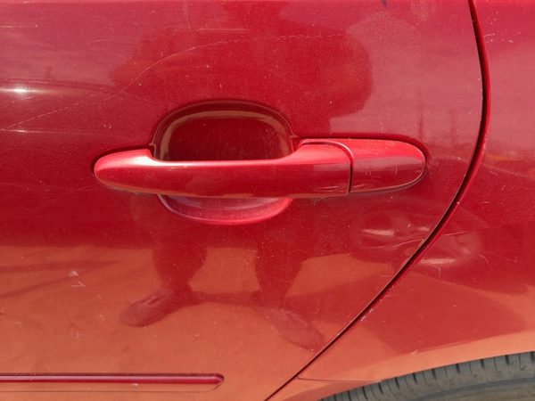 07-16 Impala Driver Left Rear Outside Door Handle Oem Back Precision Red 27U — photo 1