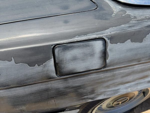 1972-1989 Mercedes 450Sl 107 Fuel Tank Door With Hinge Gas Lid Oem Filler Black — photo 4