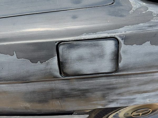 1972-1989 Mercedes 450Sl 107 Fuel Tank Door With Hinge Gas Lid Oem Filler Black — photo 3