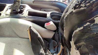 1996-1999 Saturn Sl1 Driver Left Front Seat Belt Buckle Receiver Oem Gray
