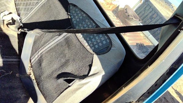 1980-1986 Ford F150 Driver Left Front Seat Belt Retractor Oem Shoulder Blue — photo 1