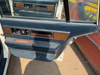 1986 Oldsmobile 98 Passenger Right Rear Door Trim Panel With Switches Back Blue