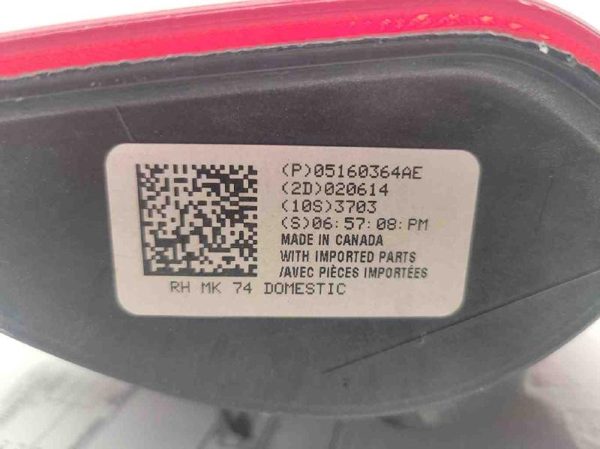 2008-2017 Jeep Patriot Passenger Right Tail Light Brake Lamp Oem Rear Oem — photo 5