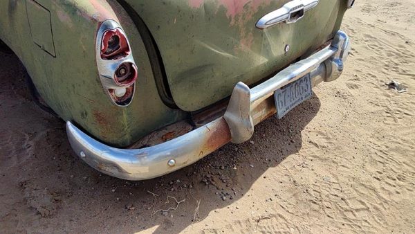 53-54 Chevy Bel Air 150 Sedan Rear Bumper Assembly With Brackets Oem Chrome — photo 8