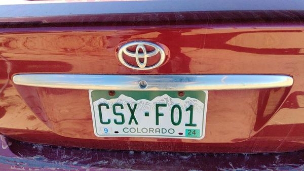 02 Camry License Plate Trim Surround Panel Oem Tail Trunk Finish Salsa Red 3Q3 — photo 4