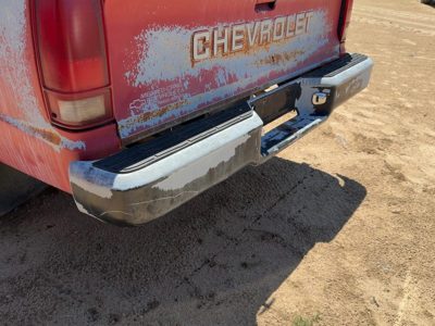 1982-1993 Chevy S10 Pickup Rear Bumper With Mount Brackets Oem 14073856