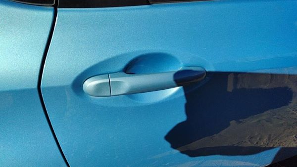 14-19 Nissan Versa Note Passenger Right Rear Outside Door Handle Back Blue Rbe — photo 3