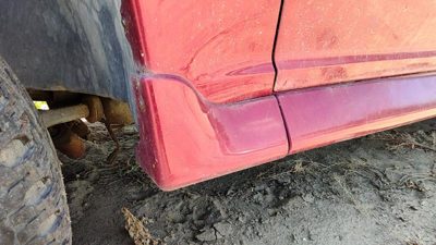 1991-1994 Ford Explorer Driver Left Moulding From Fender Oem Trim Strip Red