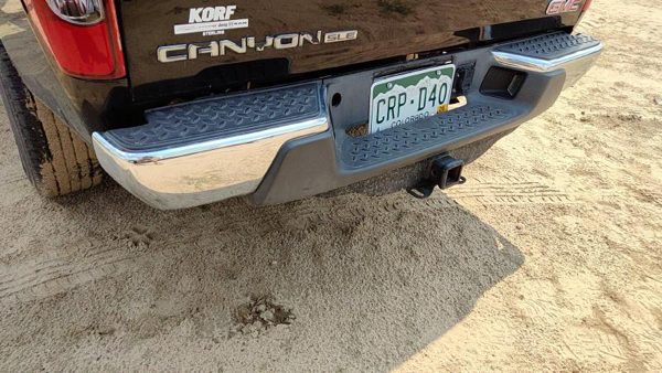 2008-12 Gmc Canyon Rear Bumper Assembly With Mount Brackets Oem Chrome 20815916 — photo 6