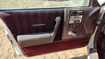 1982-1988 Olds Ciera Driver Left Front Door Trim Panel With Master Switch Red