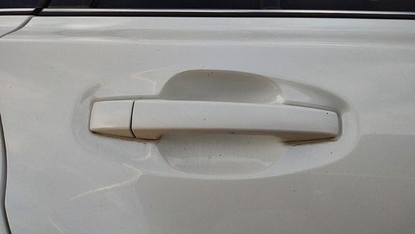 10-14 Legacy Outback Passenger Right Rear Outside Door Handle Back Satin White — photo 3