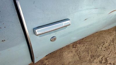 1975 Cutlass Supreme Passenger Right Front Outside Door Handle Blue 2 Door Coupe