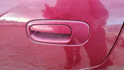06-10 Dodge Charger Driver Left Rear Outside Door Handle Back Prh Inferno Red