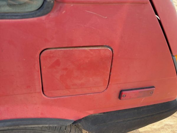 1987-1988 Toyota FX Fuel Tank Door with Hinge Gas Lid OEM Filler Red — photo 1