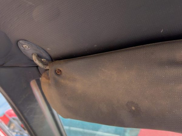 1987-1988 Toyota FX Driver Left Sun Visor OEM Gray — photo 9
