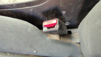 2004-2012 Mitsubishi Galant Driver Left Front Seat Belt Buckle Receiver Oem Gray