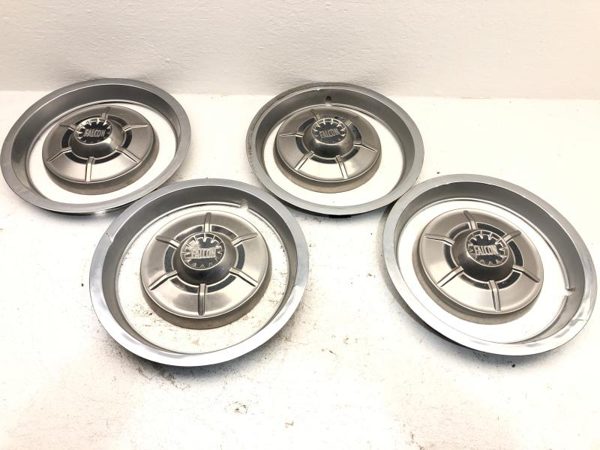 64 Ranchero Set Of 4 Wheel Covers Hub Caps Complete With Trim Rings Falcon 14 — photo 1