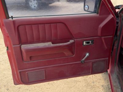 1987-1996 Dodge Dakota Driver Left Front Door Trim Panel Manual Red