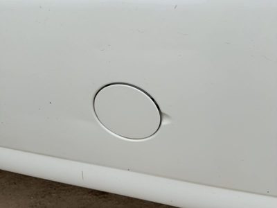 00-02 Chevy Express Van 2500 Fuel Tank Door With Hinge Gas Lid Oem Filler White